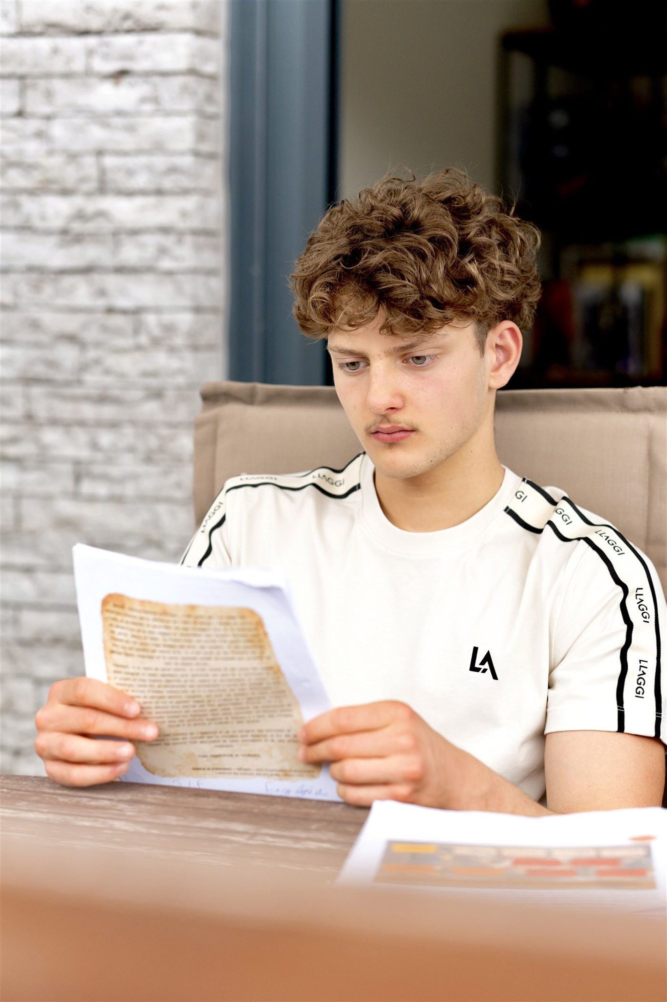 Boris Yonchev studying while homeschooled